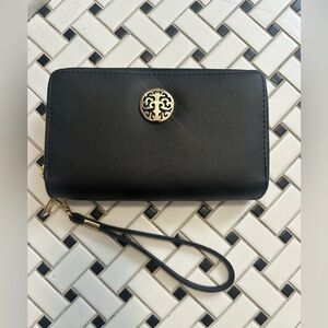 Black Wallet with Gold Accent